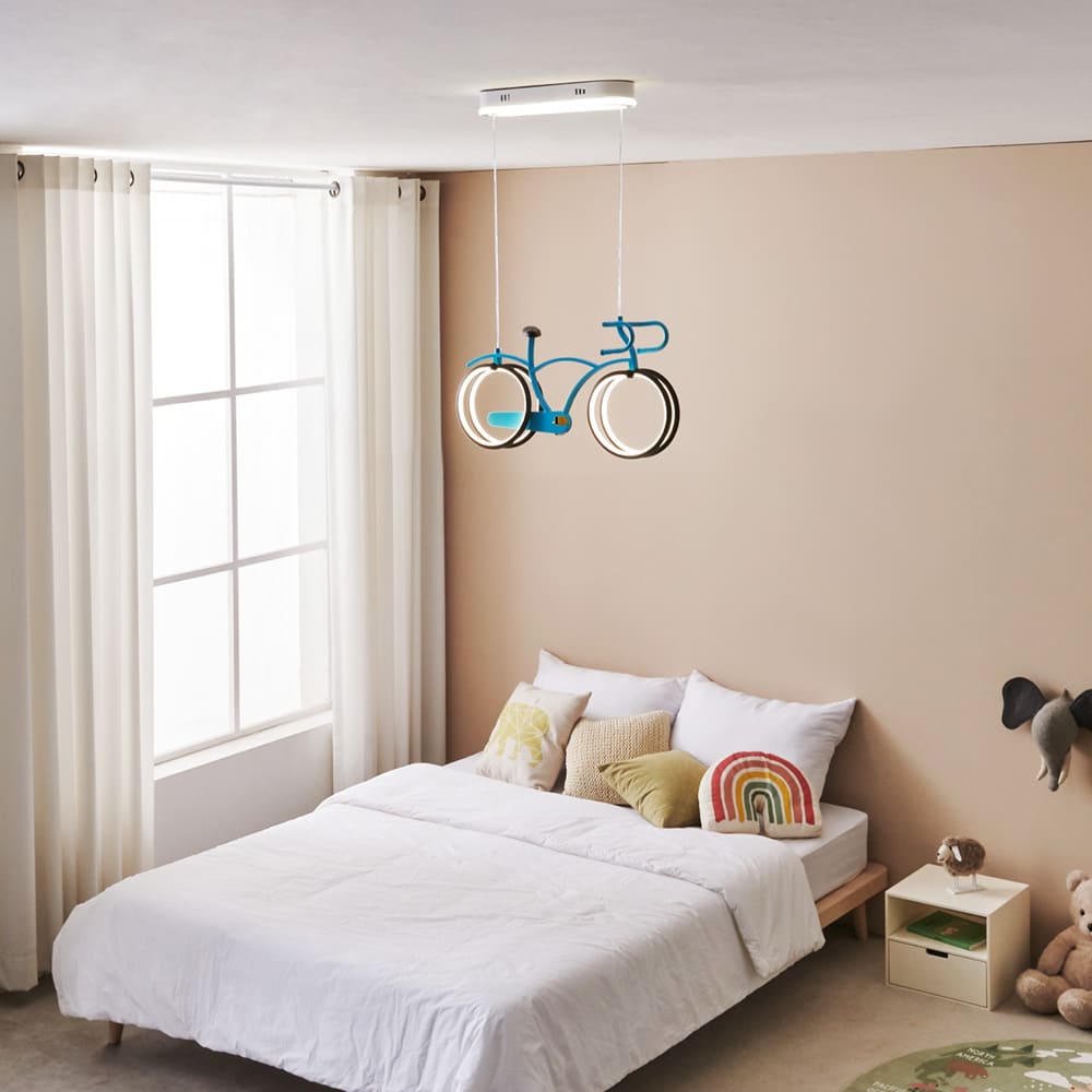 LED 꼬마 자전거 키즈조명 40W상상력을 키워주는 디자인 아이방조명 인테리어방등 led방등